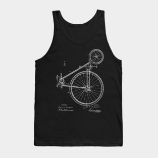 Bicycle Vintage Patent Hand Drawing Tank Top